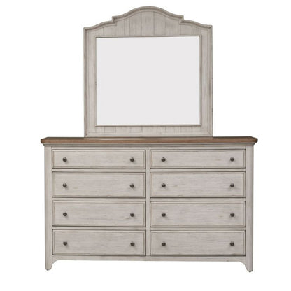 Farmhouse Reimagined - Dresser & Mirror - White