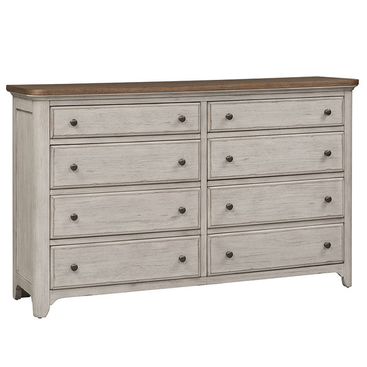 Farmhouse Reimagined - 8 Drawer Dresser - White