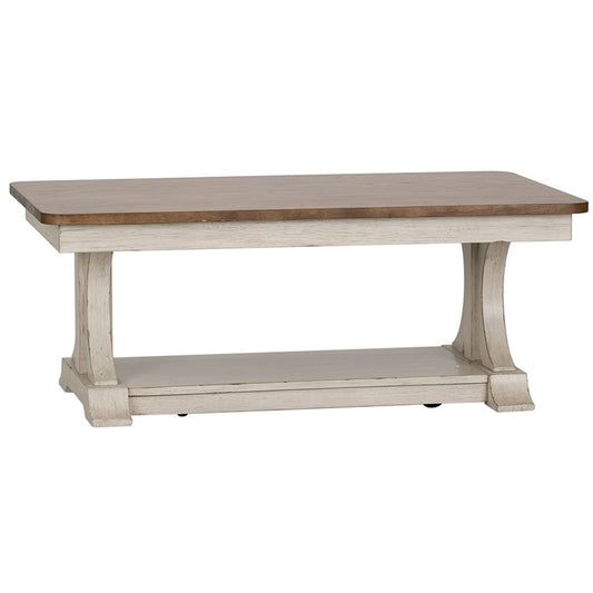 Farmhouse Reimagined - Rectangular Cocktail Table - White