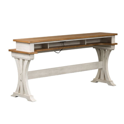 Farmhouse Reimagined - Console Bar Table - White