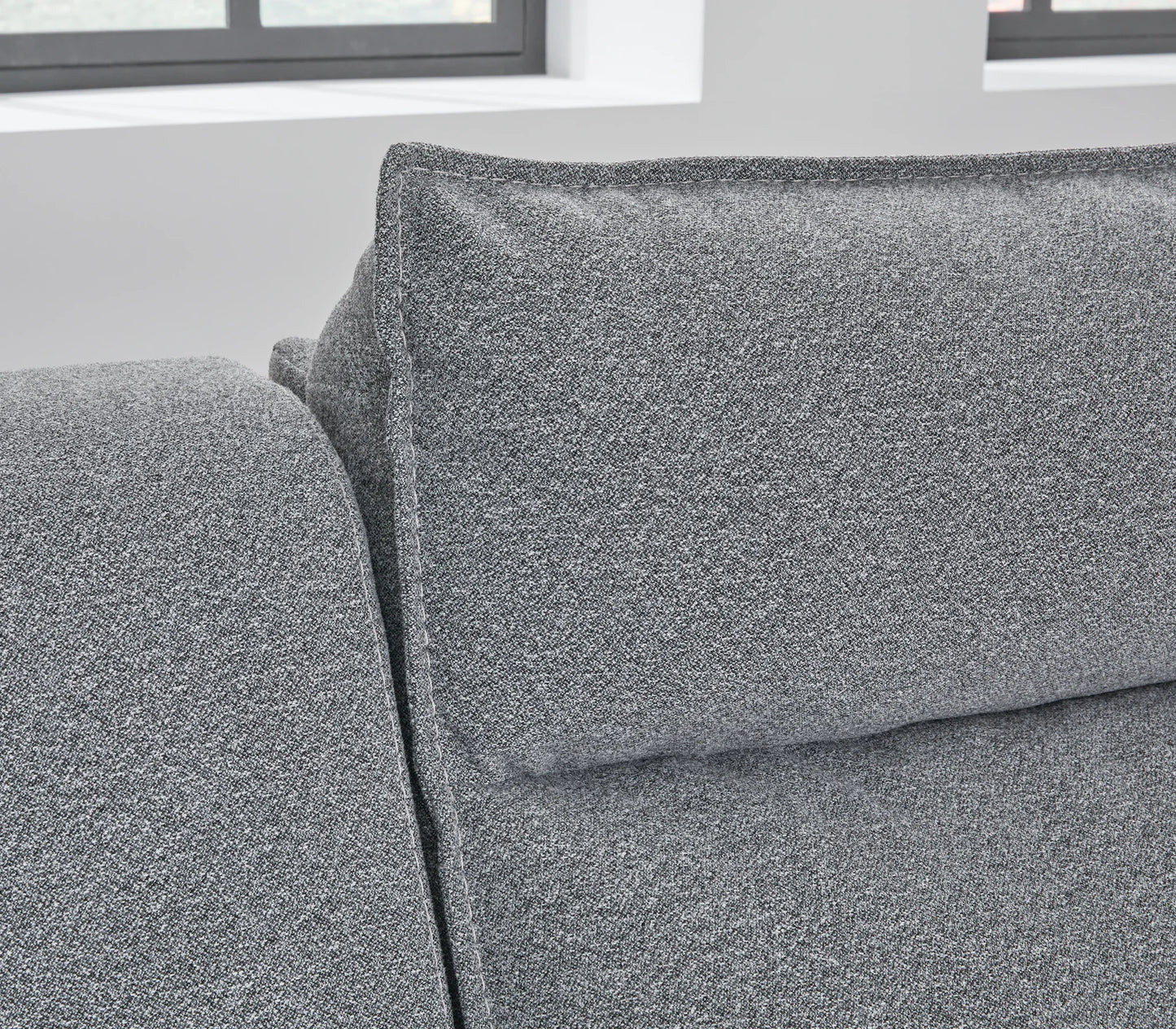 Modmax - Salt And Pepper - 3-Piece Power Reclining Sectional With Storage Console