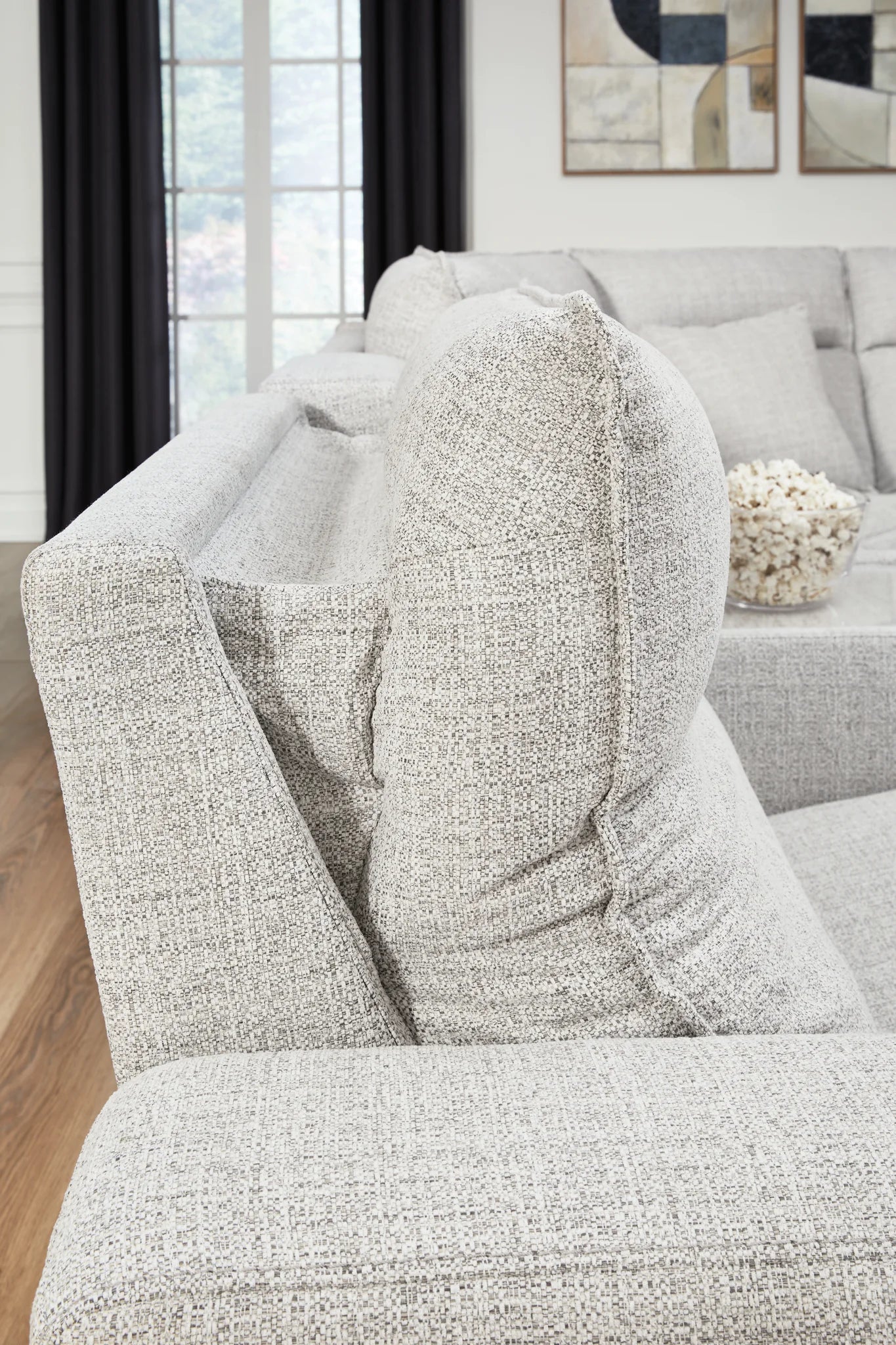 Modmax II - 7-Piece Power Reclining Sectional With Audio Consoles - Stone