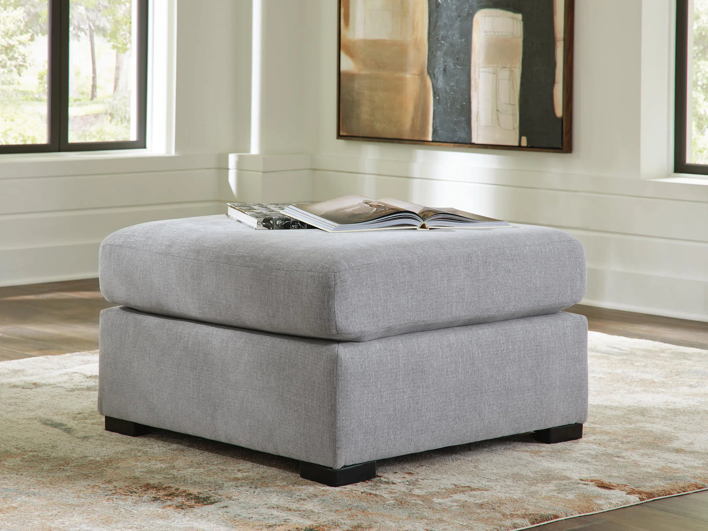 Lakepoint - Oversized Accent Ottoman - Nickel