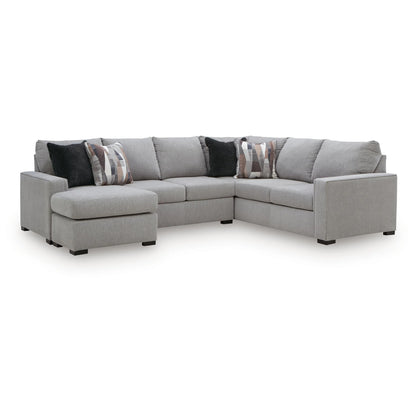 Lakepoint - 2-Piece Sectional With LAF Sofa Chaise - Nickel