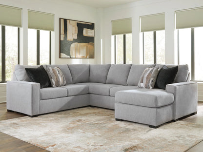 Lakepoint - 2-Piece Sectional With RAF Sofa Chaise - Nickel