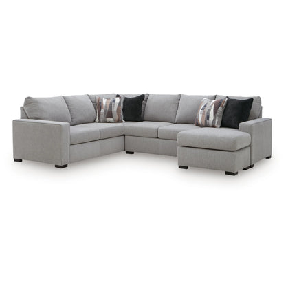 Lakepoint - 2-Piece Sectional With RAF Sofa Chaise - Nickel