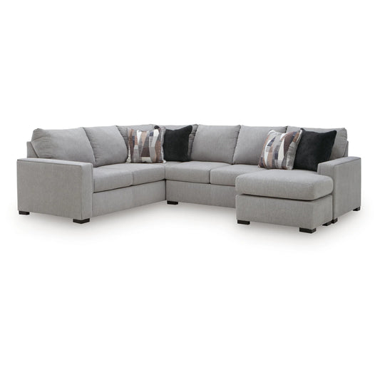 Lakepoint - 2-Piece Sectional With RAF Sofa Chaise - Nickel