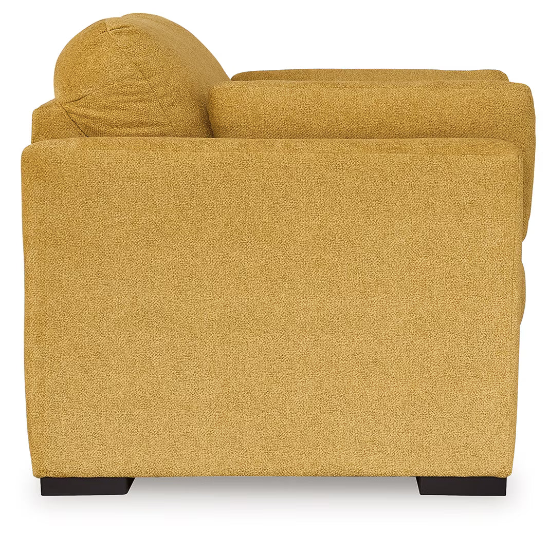 Keerwick - 4 Pc. - Sofa, Loveseat, Chair And A Half, Ottoman - Sunflower
