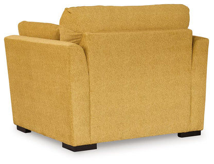 Keerwick - 4 Pc. - Sofa, Loveseat, Chair And A Half, Ottoman - Sunflower