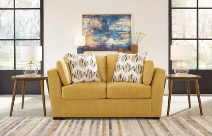 Keerwick - 4 Pc. - Sofa, Loveseat, Chair And A Half, Ottoman - Sunflower