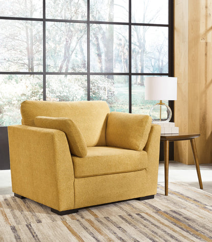 Keerwick - 4 Pc. - Sofa, Loveseat, Chair And A Half, Ottoman - Sunflower