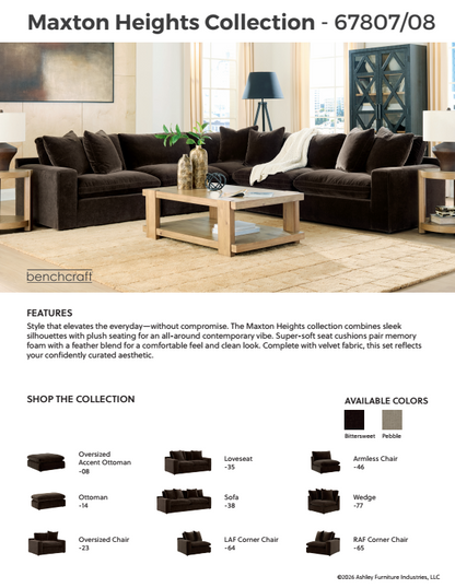 Maxton Heights - 4-Piece Sectional - Bittersweet