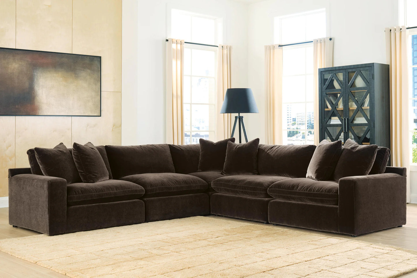 Maxton Heights - 5-Piece Sectional - Bittersweet