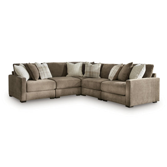 Camellia-Court - 5-Piece Sectional - Coffee