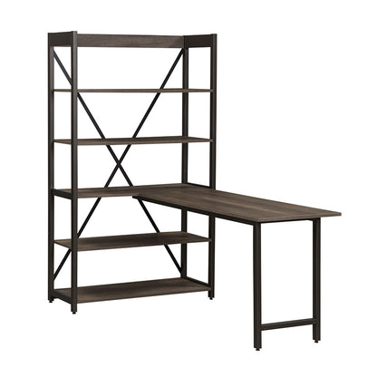 Tanners Creek - Desk and Bookcase Set - Dark Gray