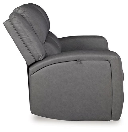 Cooper - Loveseat With Console P3 & Zg - Bleu Gray