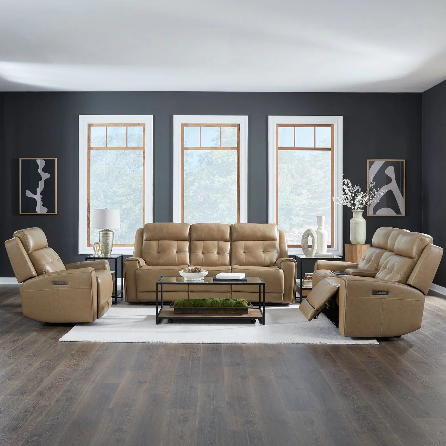 Carrington - Sofa With Loveseat & Recliner - Brown