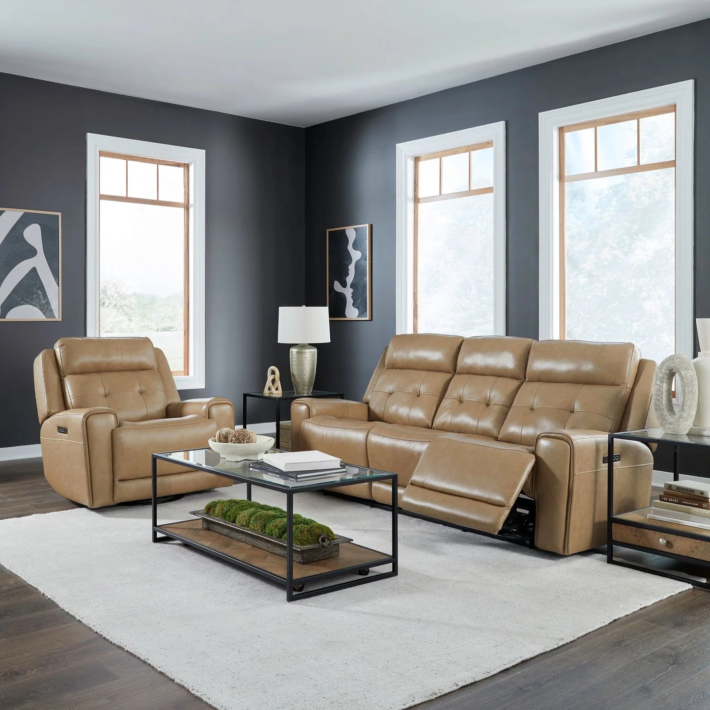 Carrington - Sofa & Recliner - Brown
