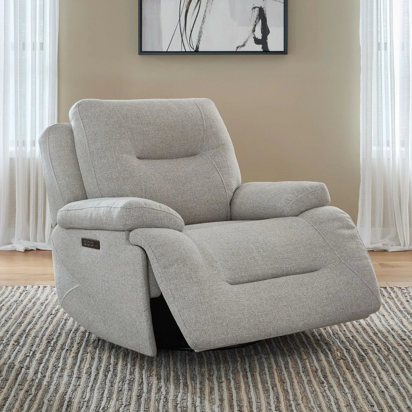Cameron - Swivel Glider Recliner P3 - White