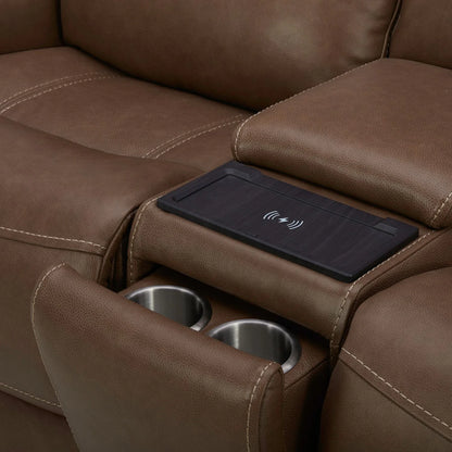 Collins - Loveseat With Console P3 & ZG - Brown