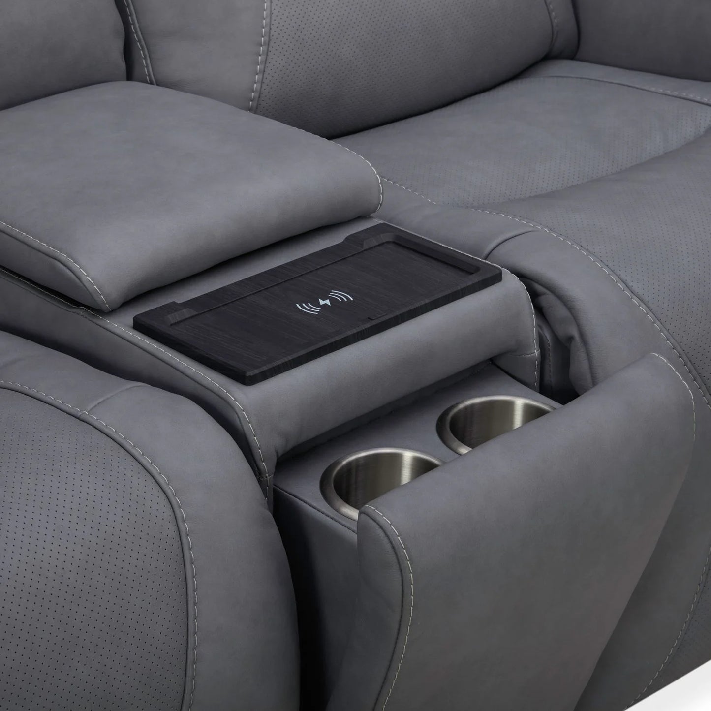 Chapman - Loveseat With Console P2 & ZG - Gray