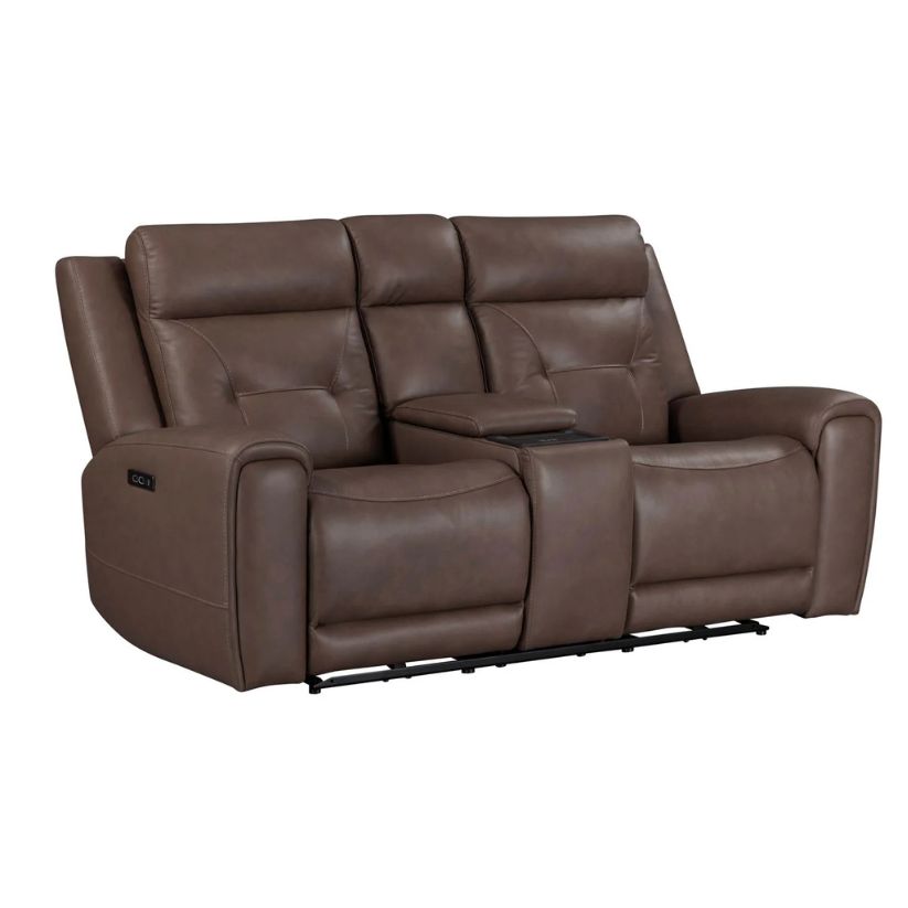 Beckham - Loveseat With Console P2 & ZG - Brown