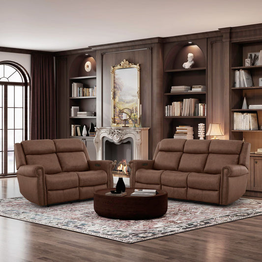 Carlton - Sofa & Loveseat - Vintage Brown