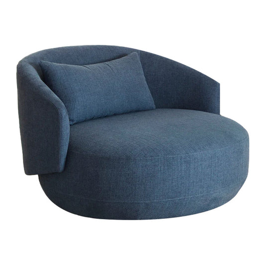 Haley - Upholstered Swivel Cuddler Chair - Midnight