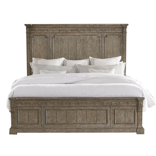 Town & Country - King Panel Bed - Medium Brown