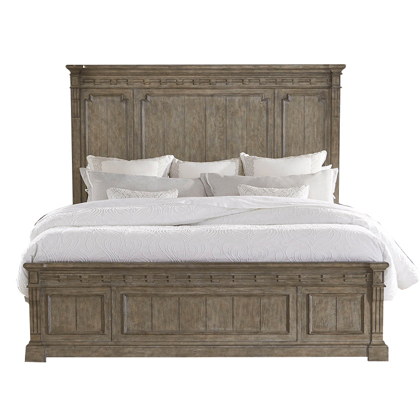 Town & Country - Queen Panel Bed - Medium Brown