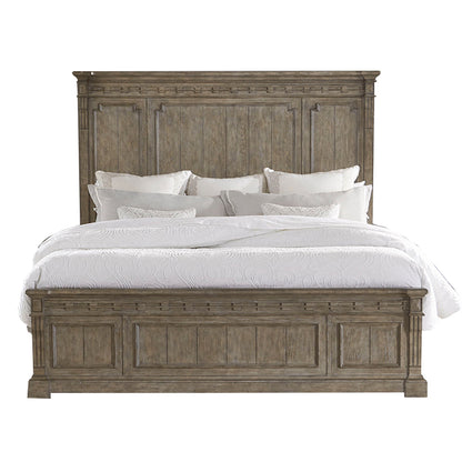 Town & Country - Queen Panel Bed - Medium Brown