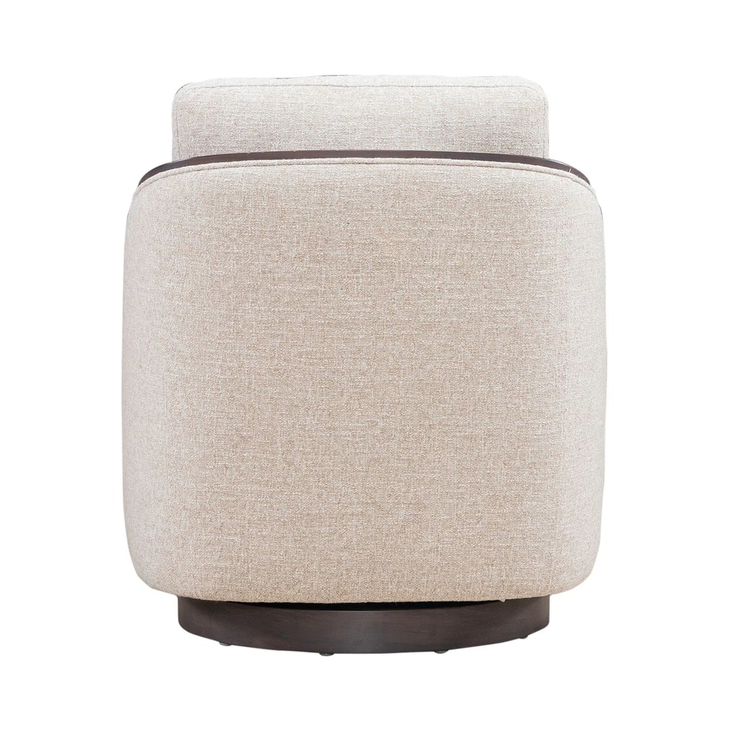 Nora - Upholstered Swivel Accent Chair - Dark Brown