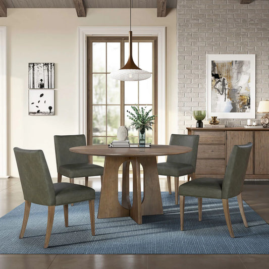 Hendrix Place - 5 Piece Pedestal Table Set - Natural
