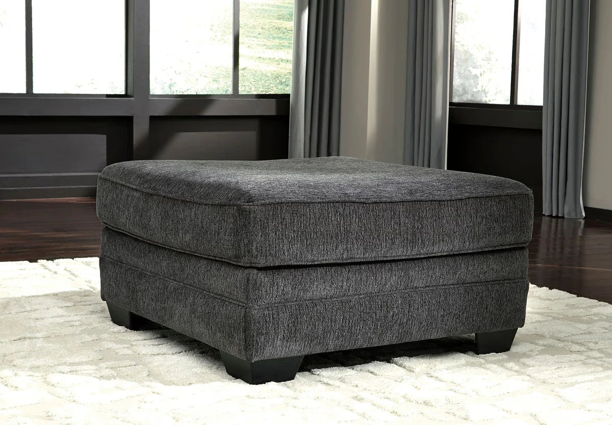 Tracling - Slate - 4 Pc. - Left Arm Facing Corner Chaise 3 Pc Sectional, Ottoman