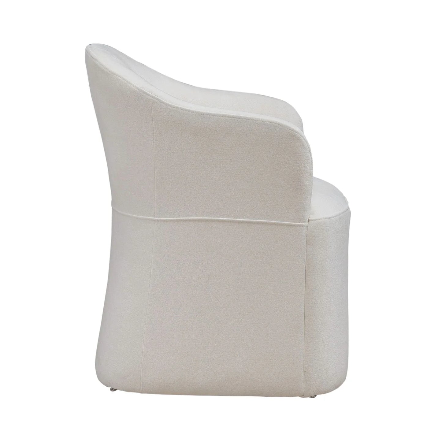 Accent Dining - Dining Accent Chair With Casters - Ivory
