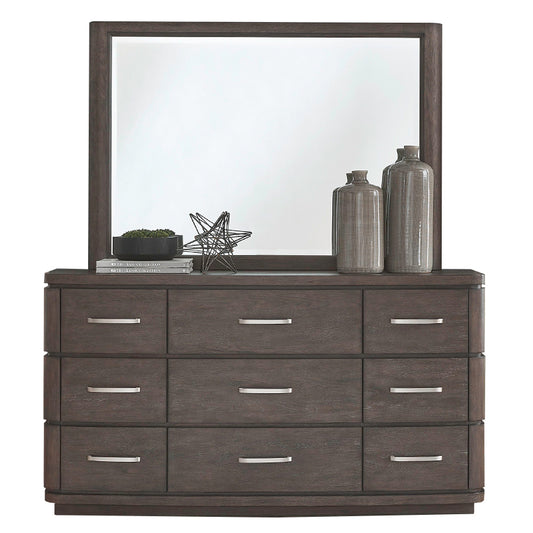 Cascade Falls - Dresser & Mirror - Satin Espresso