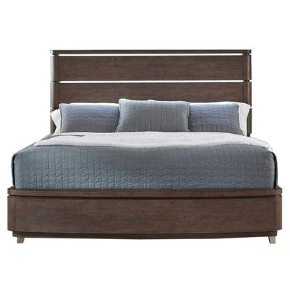 Cascade Falls - King Panel Bed - Satin Espresso