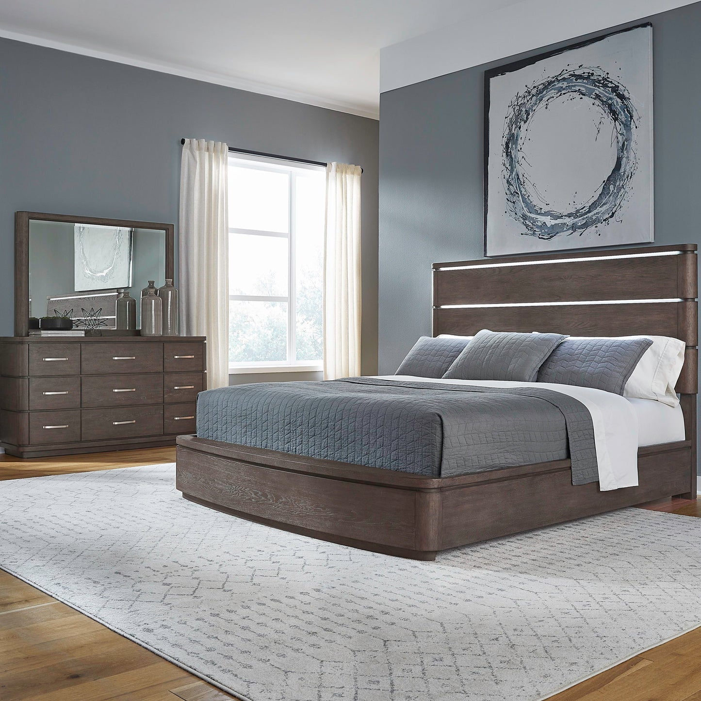 Cascade Falls - Queen Panel Bed - Satin Espresso