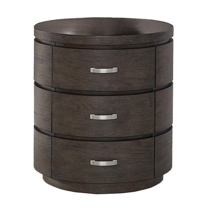 Cascade Falls - Round End Table - Satin Espresso