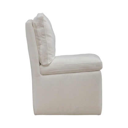 Accent Dining - Accent Dining Chair With Casters - Ivory