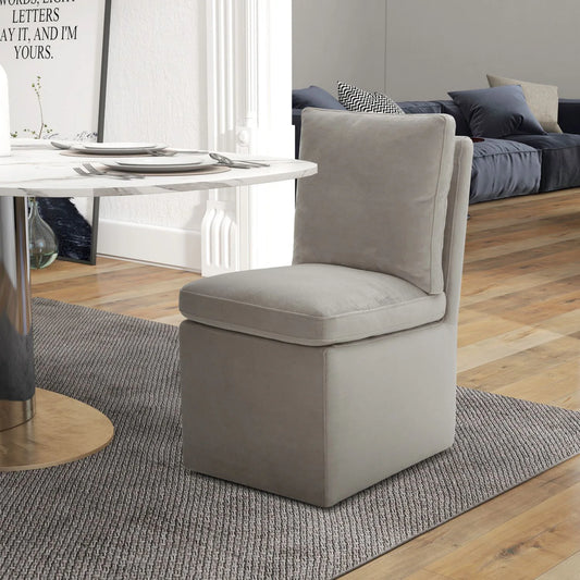 Accent Dining - Accent Dining Chair With Casters - Truffle