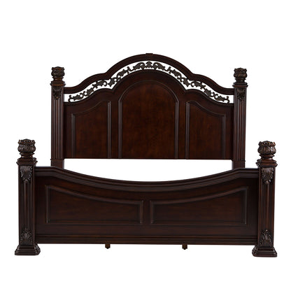 Messina Estates - California King Poster Bed - Dark Brown