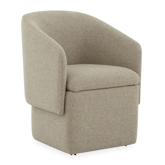 Accent Dining - Accent Storage Dining Chair With Casters - Sand