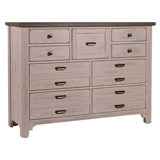 Bungalow - 9-Drawer Master Dresser - Dover Grey Two Tone