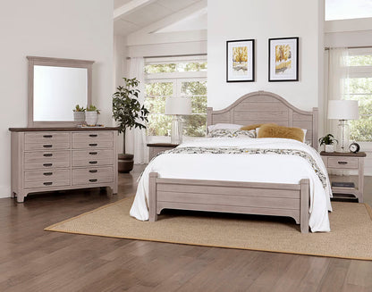 Bungalow - Queen Arched Bed - Dover Gray Two Tone