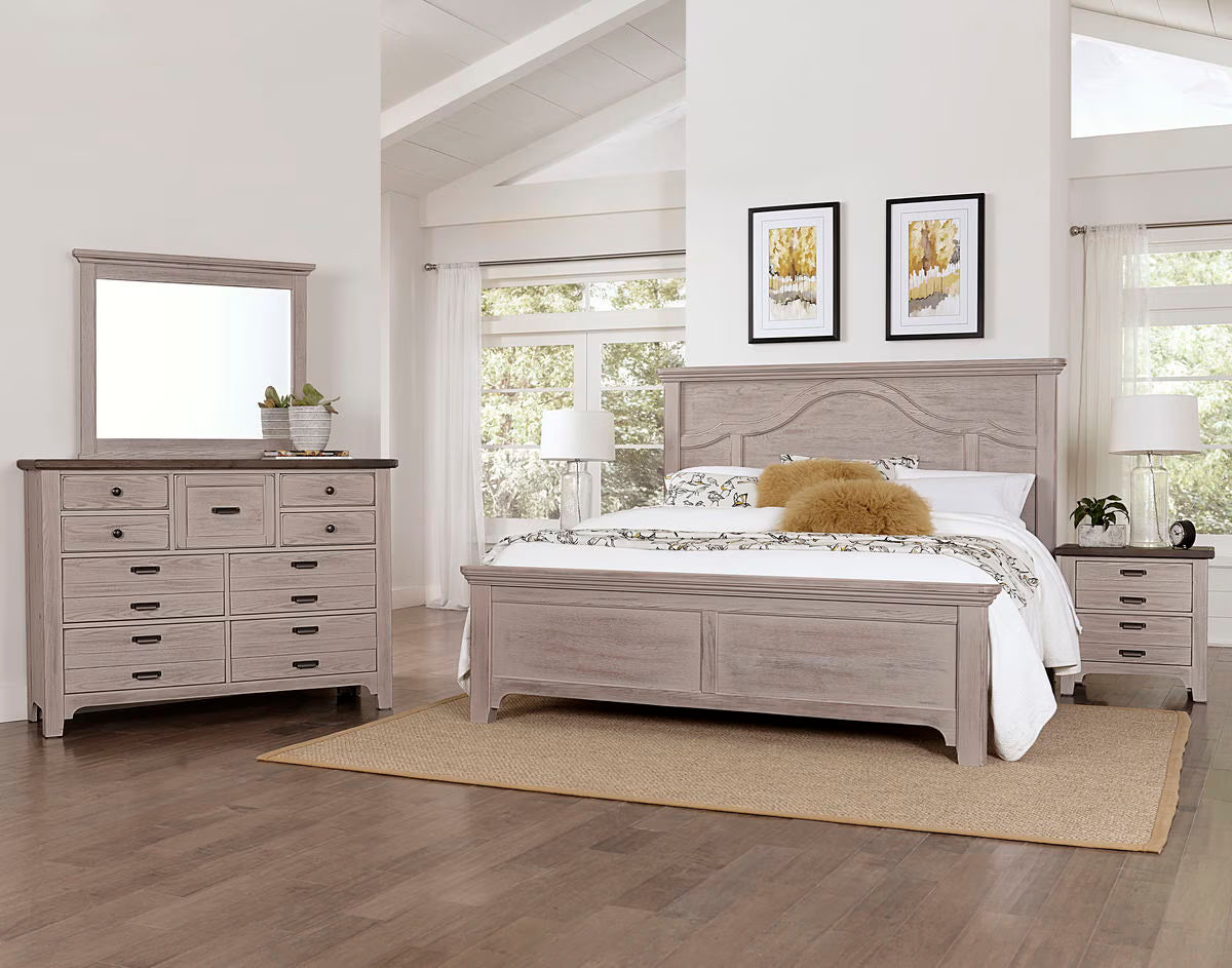 Bungalow - King Mantel Bed - Dover Gray Two Tone