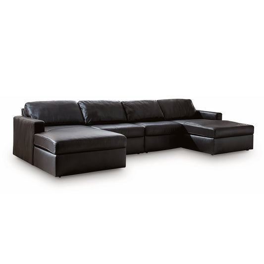 ModMax II - 4-Piece Double Chaise Sectional - Black