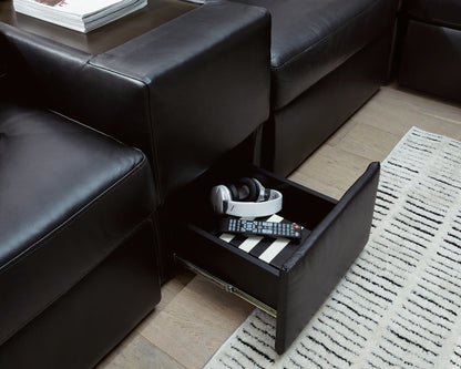 ModMax II - 8-Piece Sectional With LAF Corner Chaise And Storage Consoles - Black