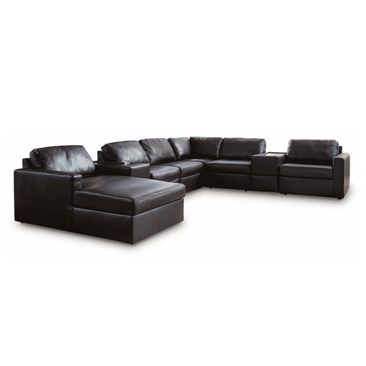 ModMax II - 8-Piece Sectional With LAF Corner Chaise And Storage Consoles - Black