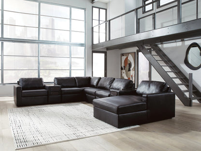 ModMax II - 8-Piece Sectional With RAF Corner Chaise And Audio Consoles - Black